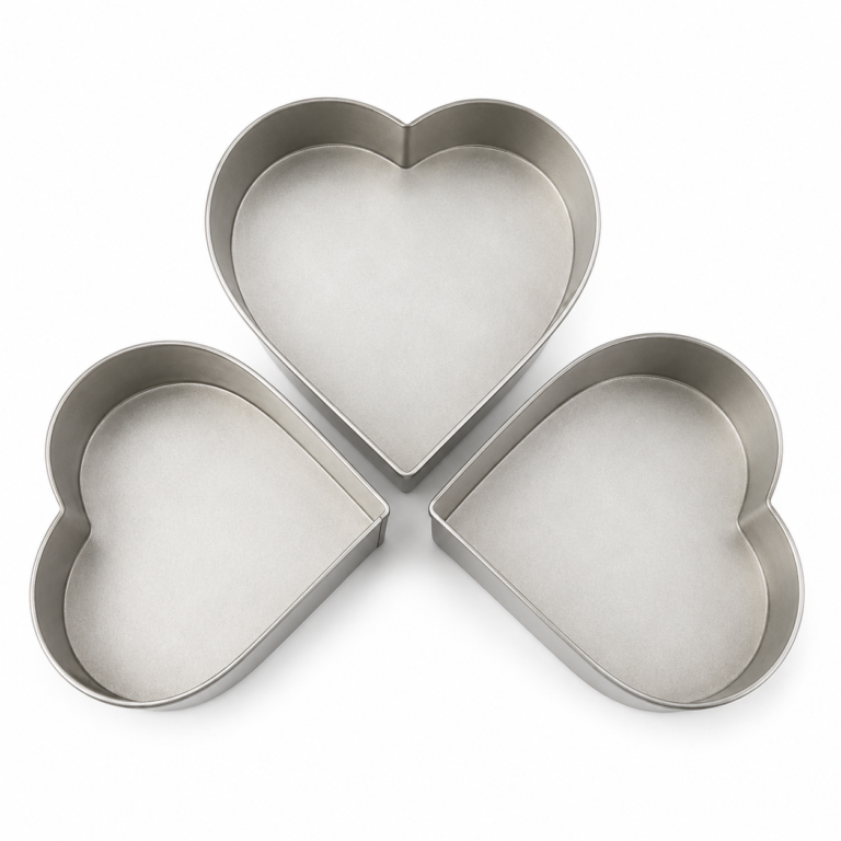 Heart-Shaped Sponge Cake Pan (Set of 3 Tiered Sizes)