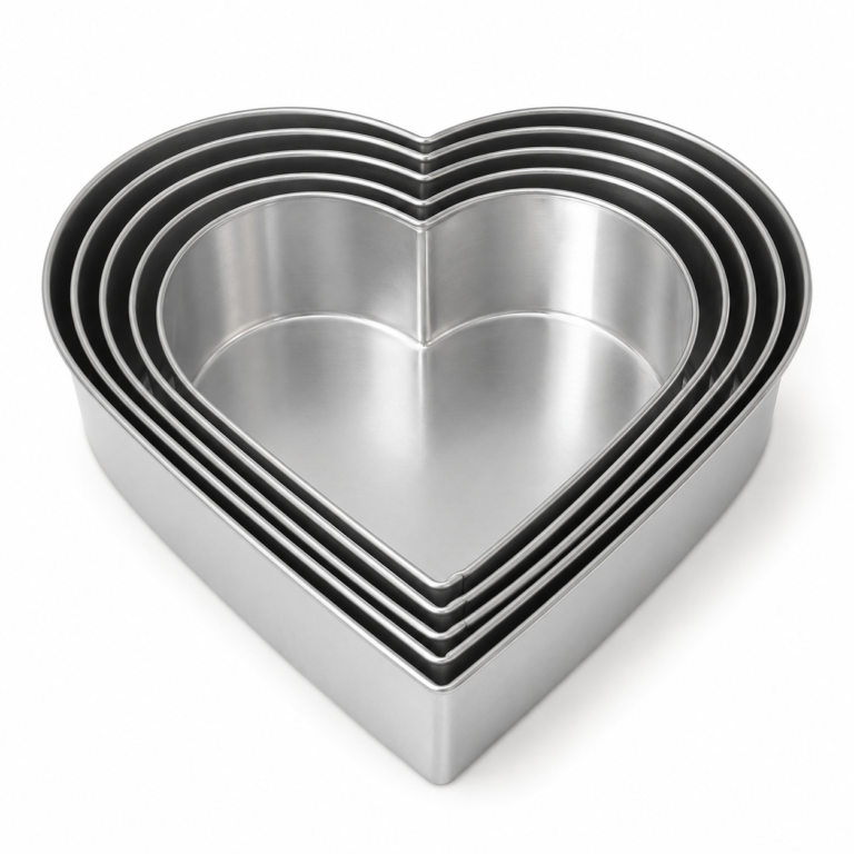 Heart-Shaped Sponge Cake Pan (Set of 5 Tiered Sizes)
