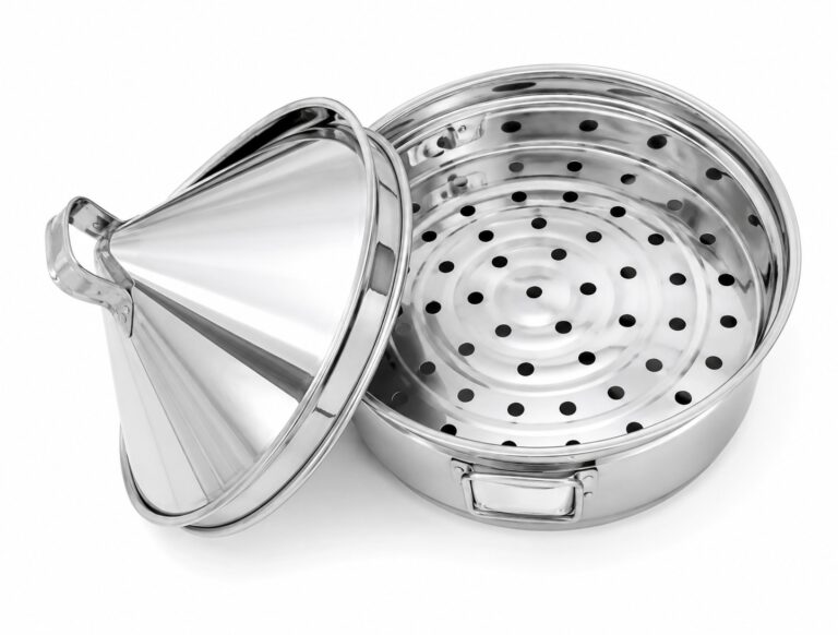 Round Steamer Pot for Dim Sum, Brownies, and Vegetables